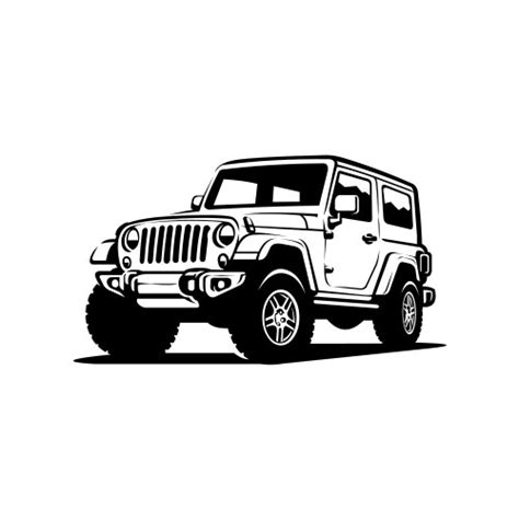 Jeep Silhouette Vector Images Over 1400