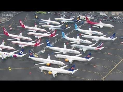 Watch Live Aerials Of Boeing Max Jets Parked In Renton Youtube