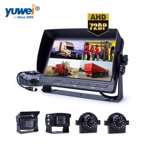 Ahd 720p High Resolution Wired Trailer Rearview Camera System With 7