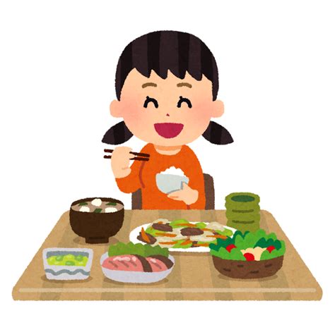 食べる 食事 イラスト かわいい