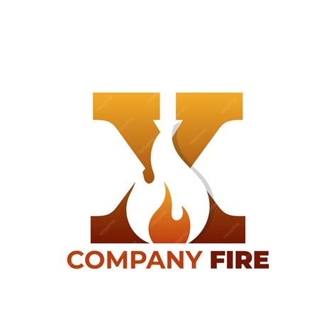 Premium Vector | Fire logo and letter x