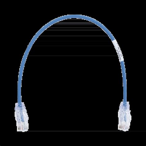 Panduit 1FT Cat6 High-Density 28AWG Slim Data Center Patch Cord — Aqua (Single) (UTPSP-C6-SLIM-1FT-AQ-1PK)