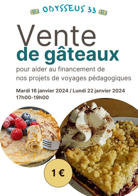 Vente de gâteaux Collège Camille CLAUDEL