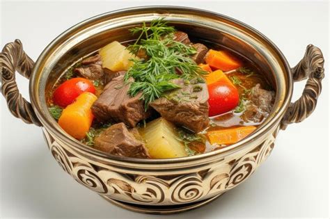 Tradición culinaria armenia el Khash el estofado de carne de res rico y