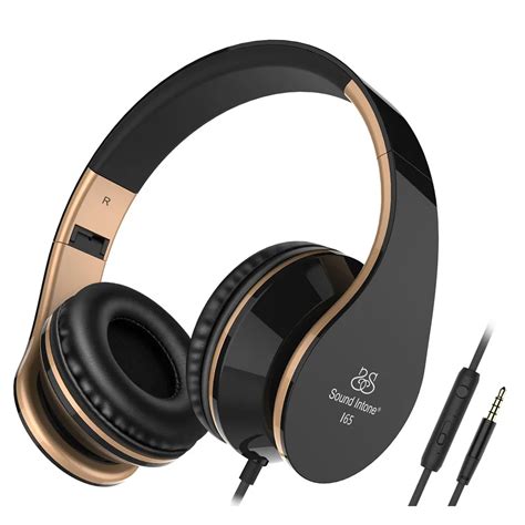 I65 Wired Headphones With Mic Over Ear Headphone Headset Stereo Bass Earphones Hifi Sound Music