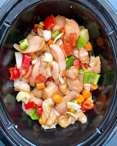 Slow Cooker Chicken And Veggies Video Recipe Crockpot Chicken Healthy Crockpot Chicken And