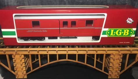 LGB 3069 RhB Red Baggage Car Metal Wheels Original Box