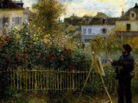 Claude Monet Painting In His Garden At Argenteuil By Pierre Auguste