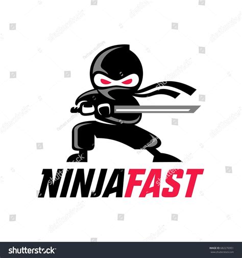 Ninja Character Logo Template 스톡 벡터로열티 프리 682276951