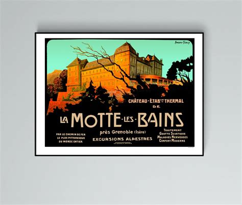 Affiche Ch Teau La Motte Les Bains Affiche Vintage