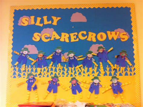 Playful Scarecrow Bulletin Board for Fall