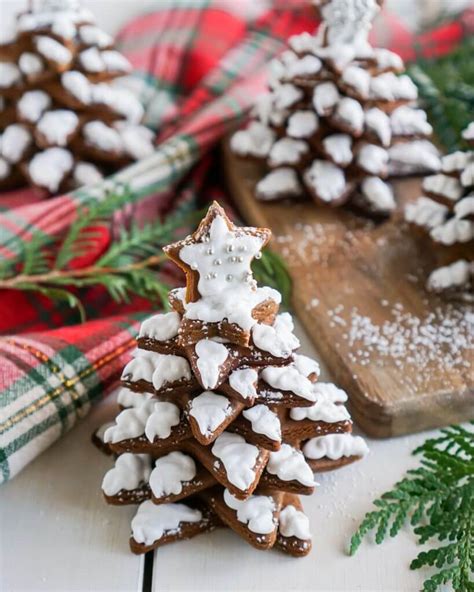 Gingerbread Christmas Cookie Trees - Baking for Friends