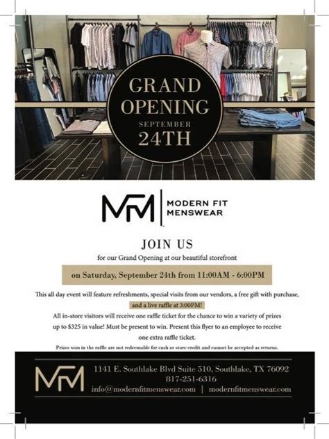 Modern Fit Menswear Grand Opening Southlake Style — Southlakes