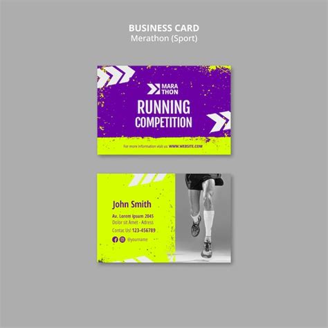 Free Psd Sport Concept Business Card Template