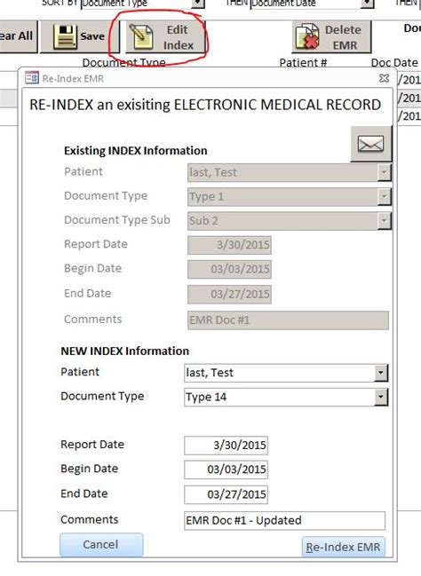 Electronic Medical Record Database Template Emr Software