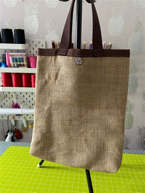 Handmade Jute Tote Bag Tote Bag Shopping Bag Re Usable Etsy