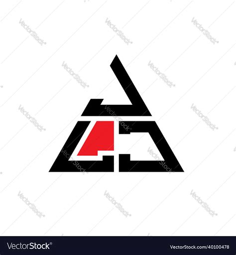 Jlj Triangle Letter Logo Design With Triangle Vector Image