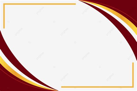 Red And Gold Color Certificate Border With Modern Style Simple