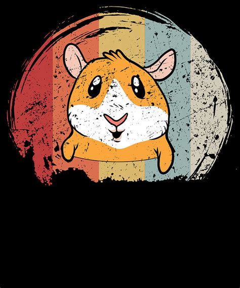 Hamster Retro Digital Art By Britta Zehm Fine Art America