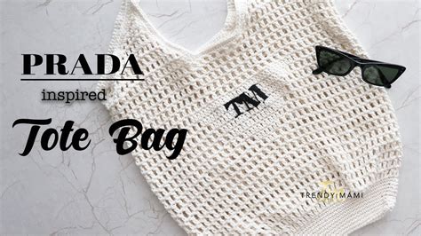 DIY Prada Raffia Tote Bag Easy Follow Through Crochet Tote Bag