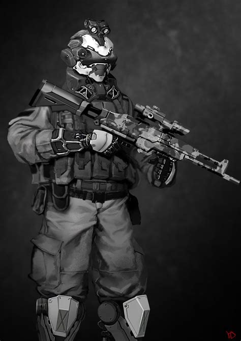 Bassmen Sci Fi Concept Art Future Soldier Futuristic Armor