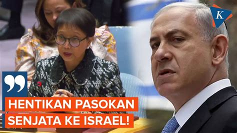 Di Hadapan DK PBB Menlu Retno Serukan Pasokan Senjata Ke Israel