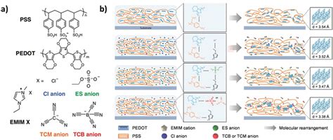 The Graphic Of The Molecular Packing Rearrangement Of PEDOT PSS Induced