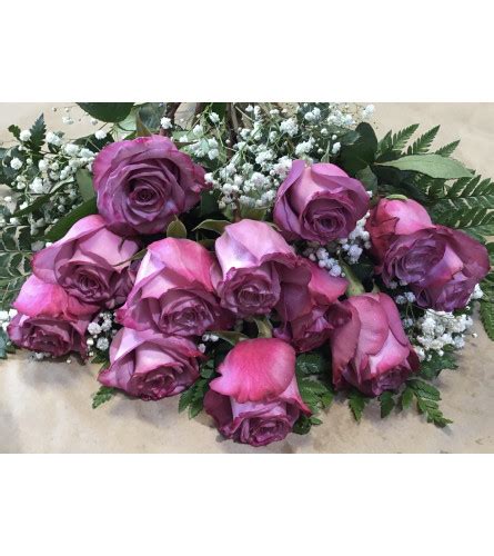 Perfect Wrapped Long Stem Purple Roses Send To East Galt Cambridge