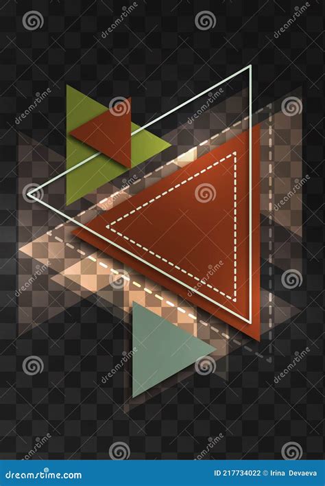 Abstract Geometric Background Modern Overlapping Triangles Template