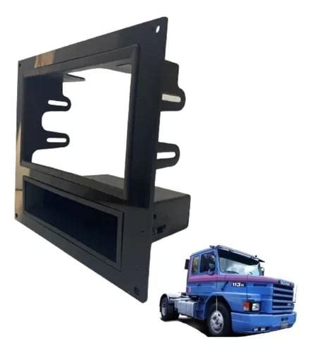 Moldura Para Multim Dia Dvd Din Scania Painel Reto Emetron