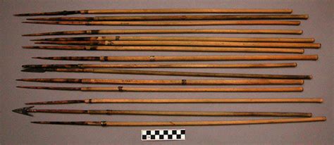 Arrow Wood And Metal Points Reed Shafts Fiber Wraps Mapping Philippine Material Culture