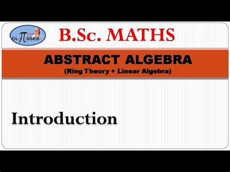 HP21BM3AA 0 B Sc Math Abstract Algebra Ring Theory Linear