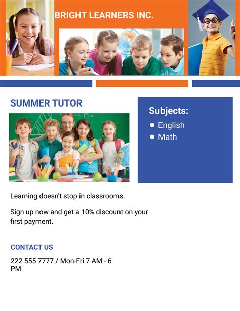 Free Education Tutoring Flyer Template - Edit Online & Download ...