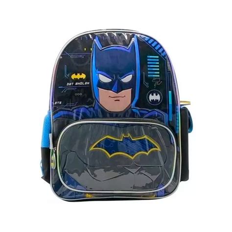 Mochila Escolar Batman Con Luz Dc Super Heroes 18 Espalda