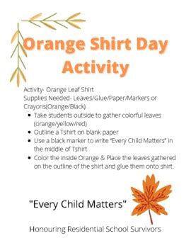 Orange Shirt Day Activities by Nicole B | Teachers Pay Teachers