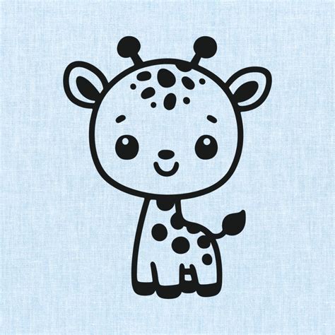 Baby Giraffe Svg Cutting Image Baby Giraffe Silhouette Svg Baby Giraffe Images