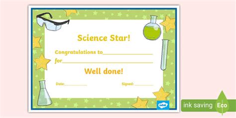 Science Star Award Teacher Made Twinkl