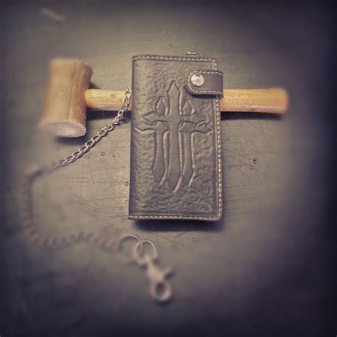 Custom Leather Biker Wallet