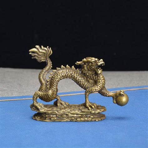 Chinesische Fengshui Glücksfiguren Mini Messingstatue Miniatur