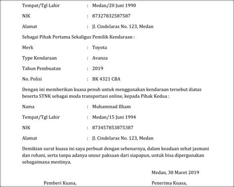 Contoh Surat Pernyataan Balik Nama Motor Image Seed IMAGESEE