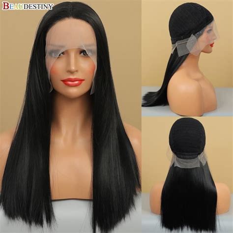 Perruque Faux Cheveux Natural Black Wig X Lace Wig Pouces