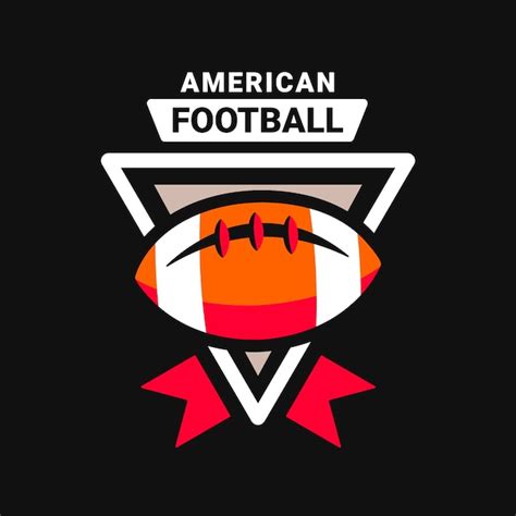 Plantilla de logotipo de fútbol americano de diseño plano Vector Premium