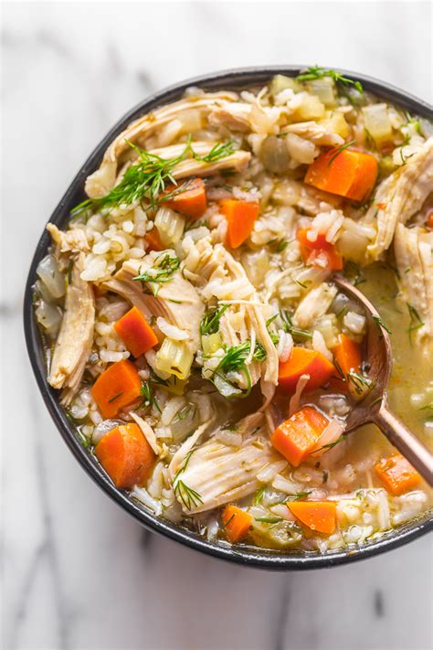 Lemony Chicken And Rice Soup Baker By Nature