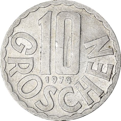 Ten Groschen 1974 Coin From Austria Online Coin Club