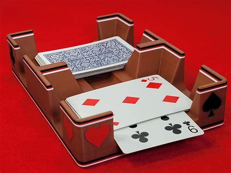 Ritzy Playing Card Tray With Copper Suited Design Built Into The