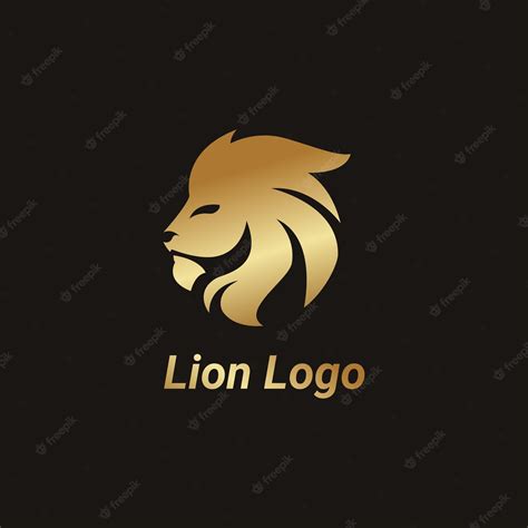 Premium Vector Golden Lion Logo With Back Background