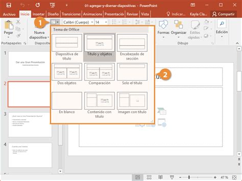 Agregar y Diseñar Diapositivas CustomGuide