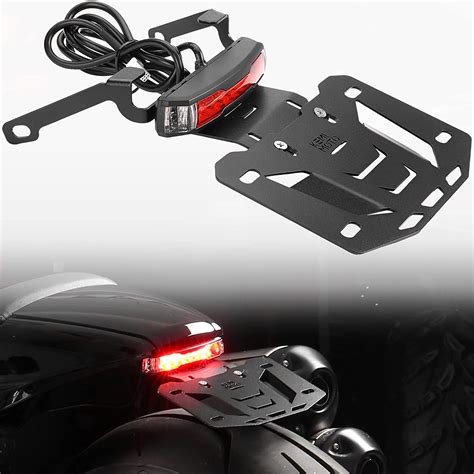 Amazon KEMIMOTO Motorcycle License Plate Bracket With LED Signal