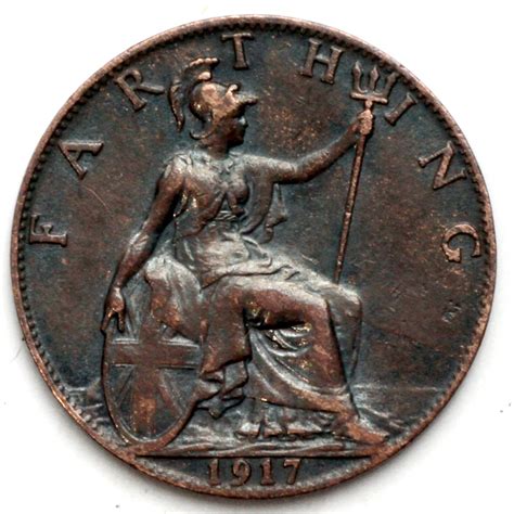 1917 GEORGE V FARTHING VF F604