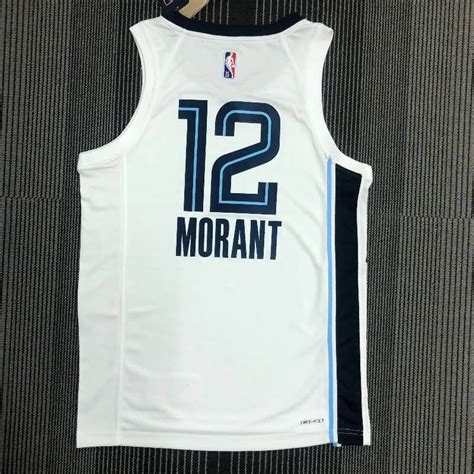 2122 Memphis Grizzlies Morant 12 White Basketball Jersey Hot Press